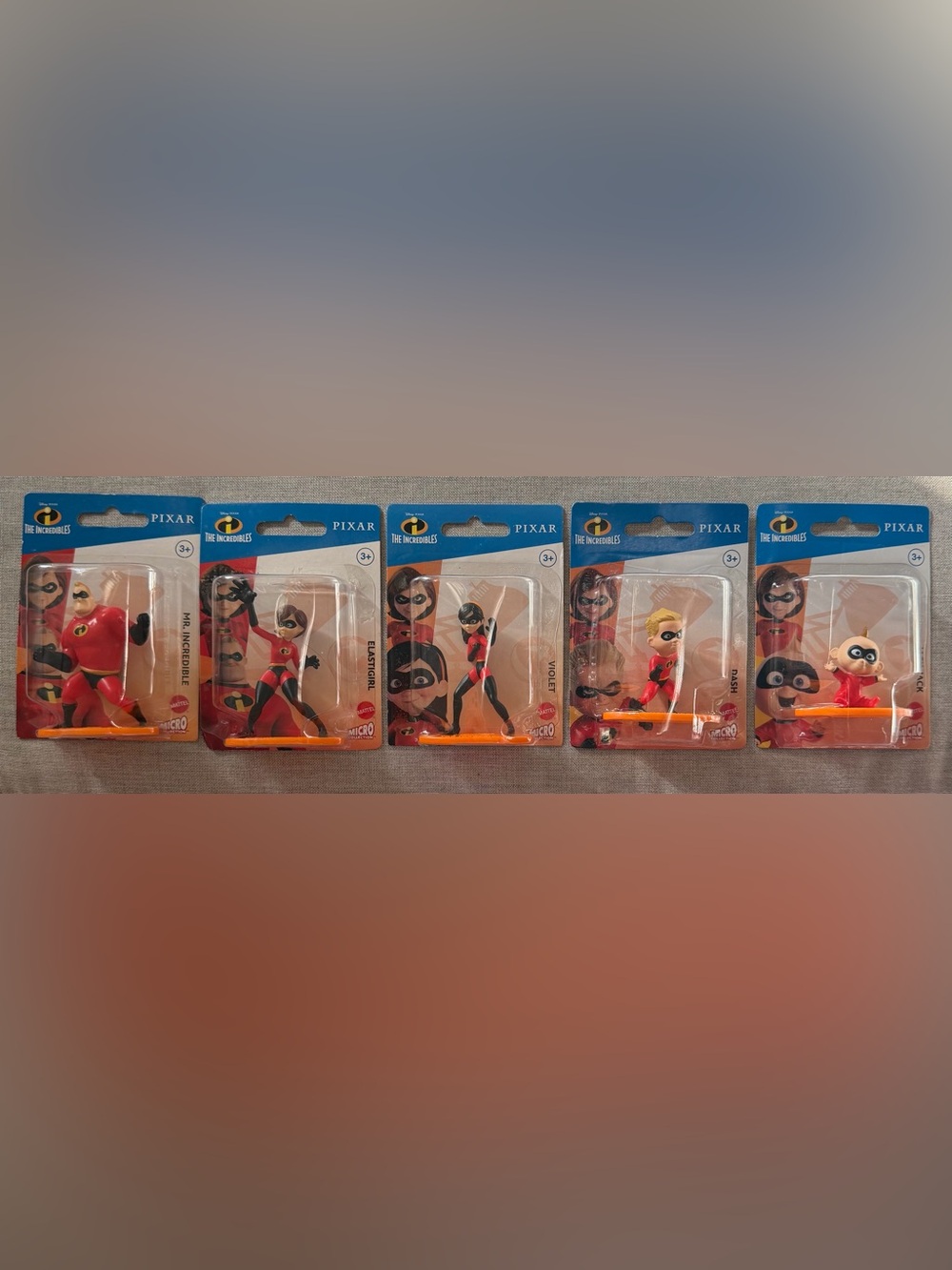 New Mattel Micro Collection Disney Pixar The Incredibles Family Complete Set